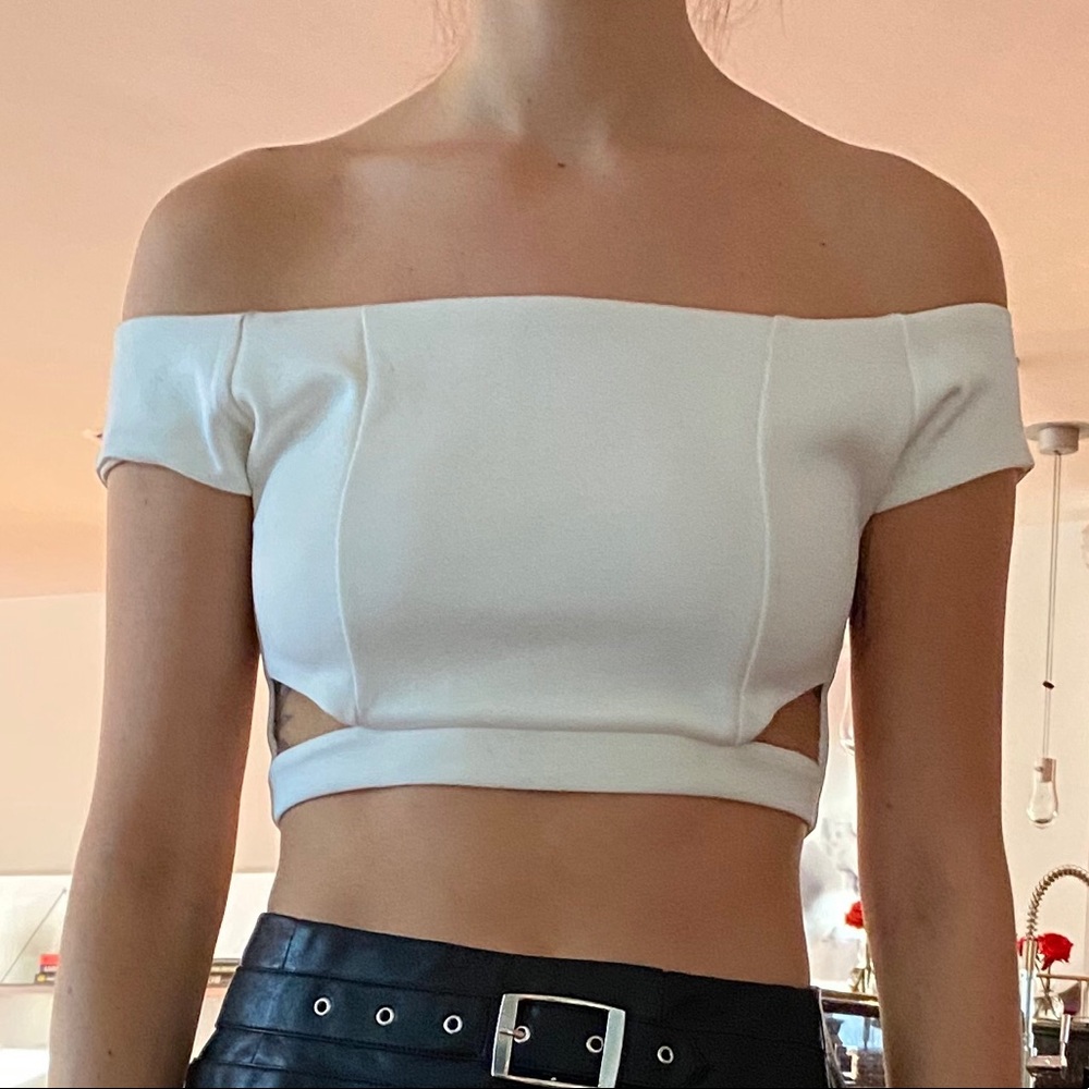 Off the shoulder crop top